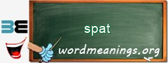 WordMeaning blackboard for spat